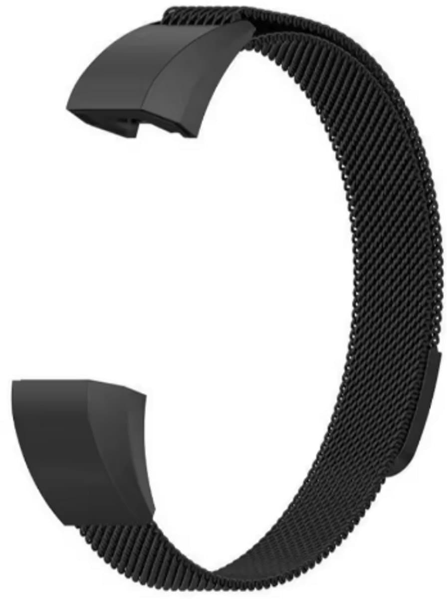 Scoby - Horlogebandje - Smartwatch Band - Geschikt voor FitBit Alta - Magneetsluiting - Zwart - Maat L