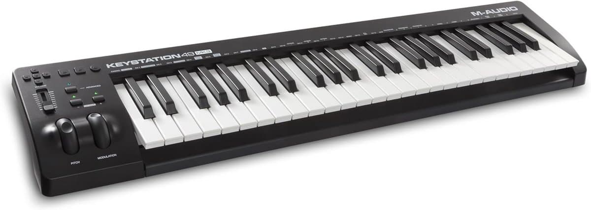 Toetsen MIDI Keyboard Controller met Pitch- en Modulatiewielen en Softwarepakket