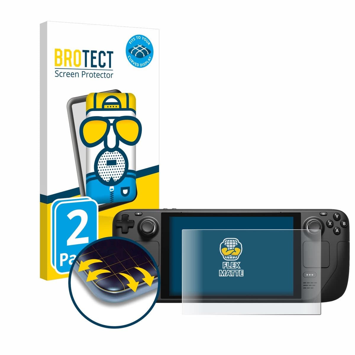 BROTECT - Screenprotector voor Valve Steam Deck / OLED - Folie Beschermfolie matte volledig dekking 2 Stuks