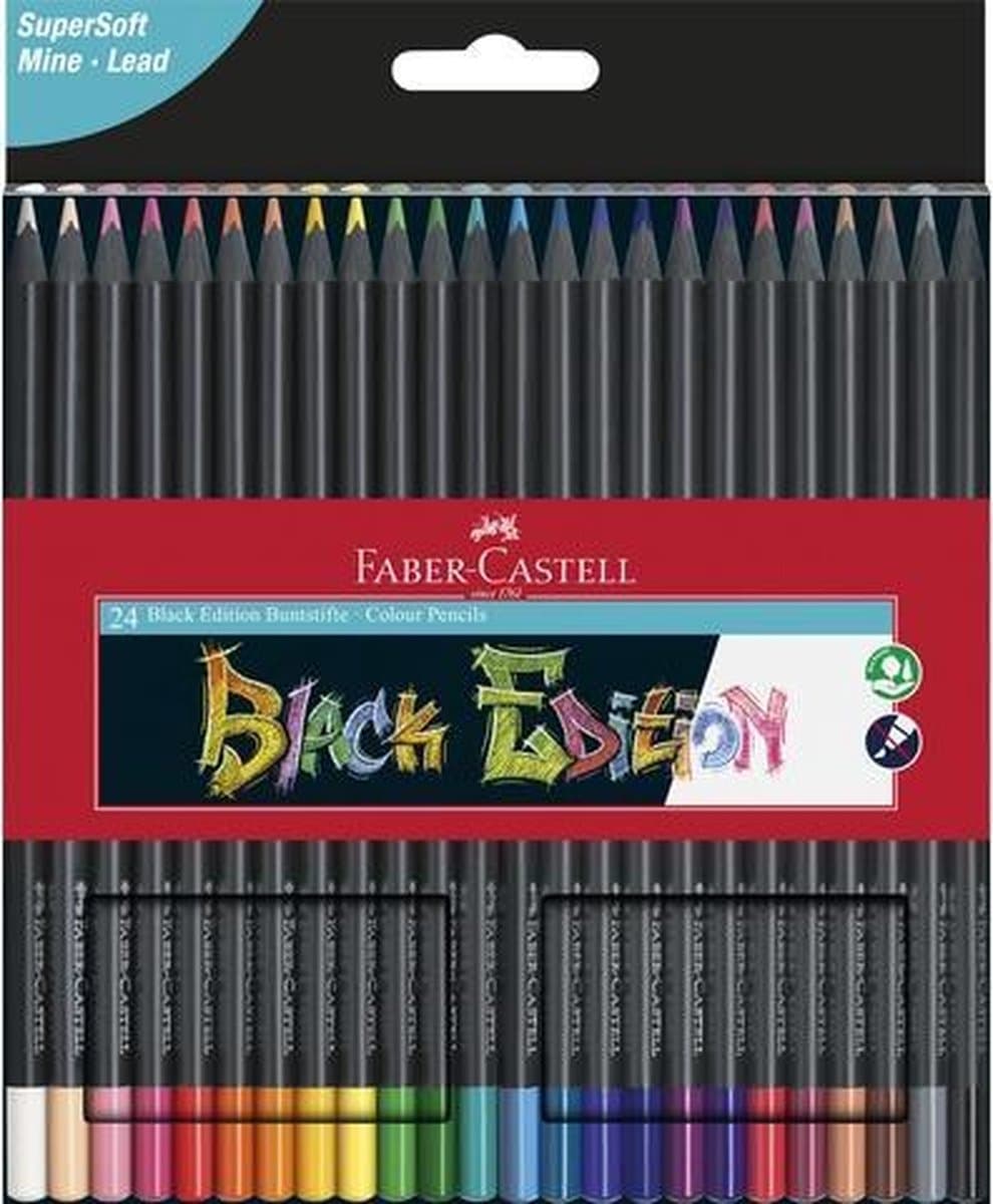Faber-Castell Black Edition kleurpotloden set - 24 stuks