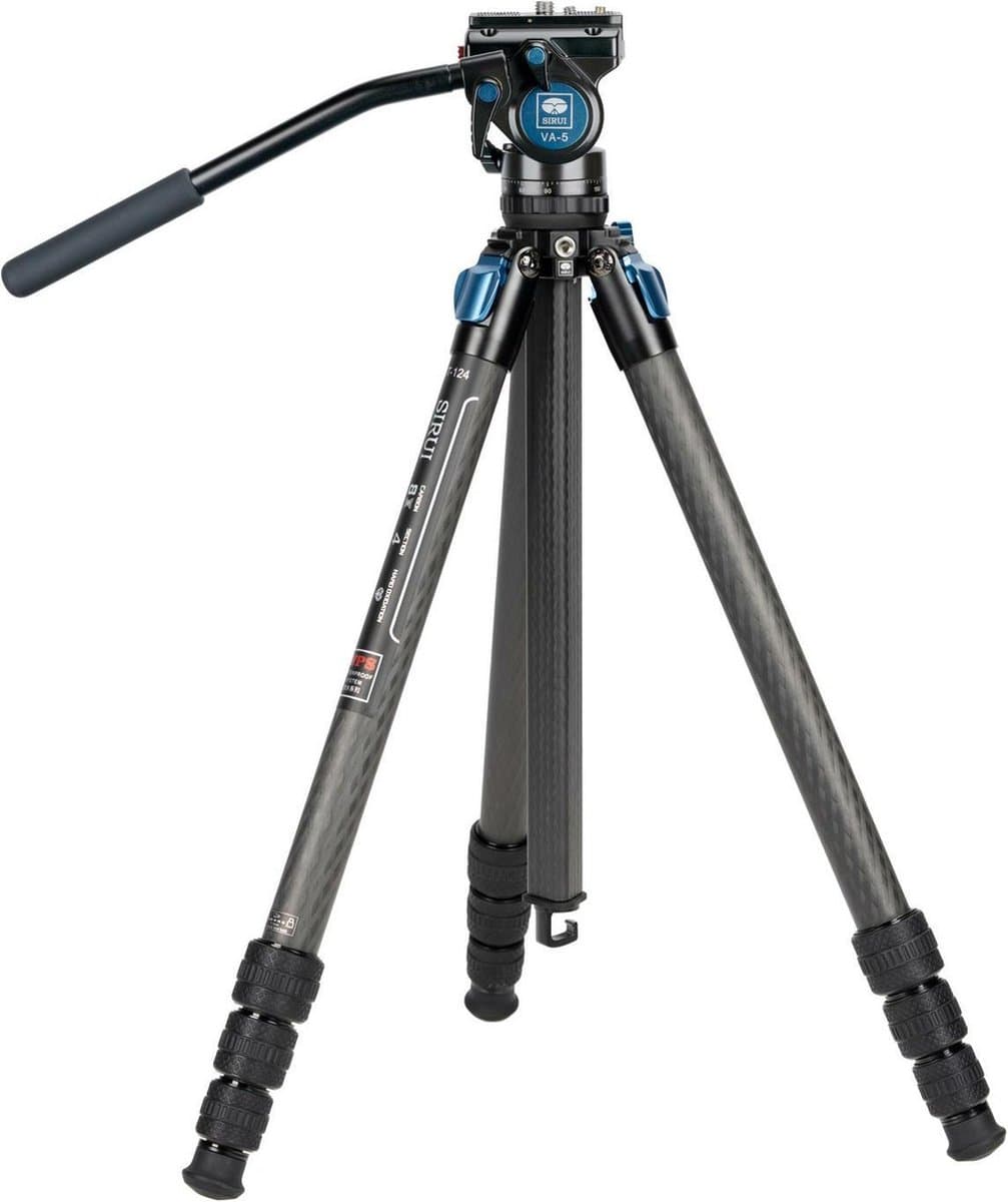 SIRUI Superb Traveller 124 Carbon-Stativ mit VA-5 Fluid-Kugelkopf