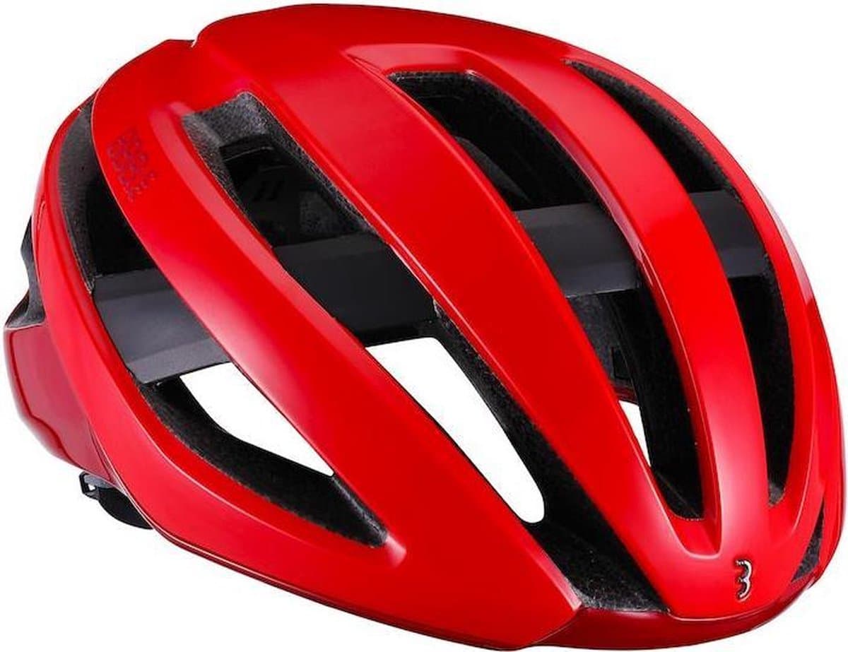 BBB Cycling Maestro Fietshelm - Verstelbaar - Sporthelm Volwassenen - Racefiets - Glossy Rood - Maat L - BHE-09