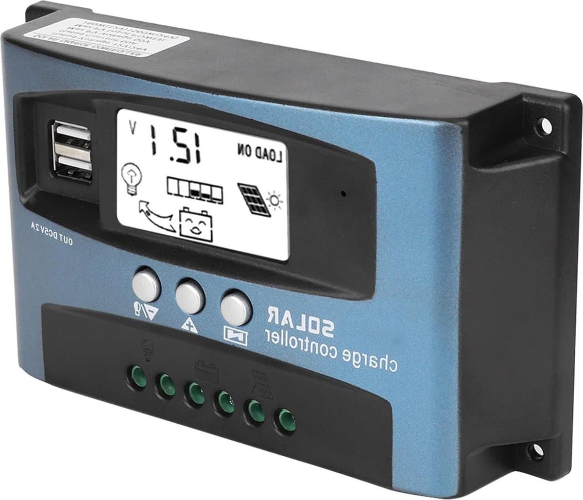 40/50/60/100A Solar Charge Controller Dual USB LCD Display 12V 24V - MPPT Controller .