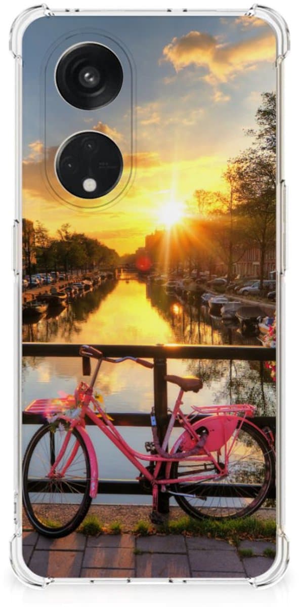 OPPO Reno8 T 5G Telefoonhoesje met valbescherming Amsterdamse Grachten