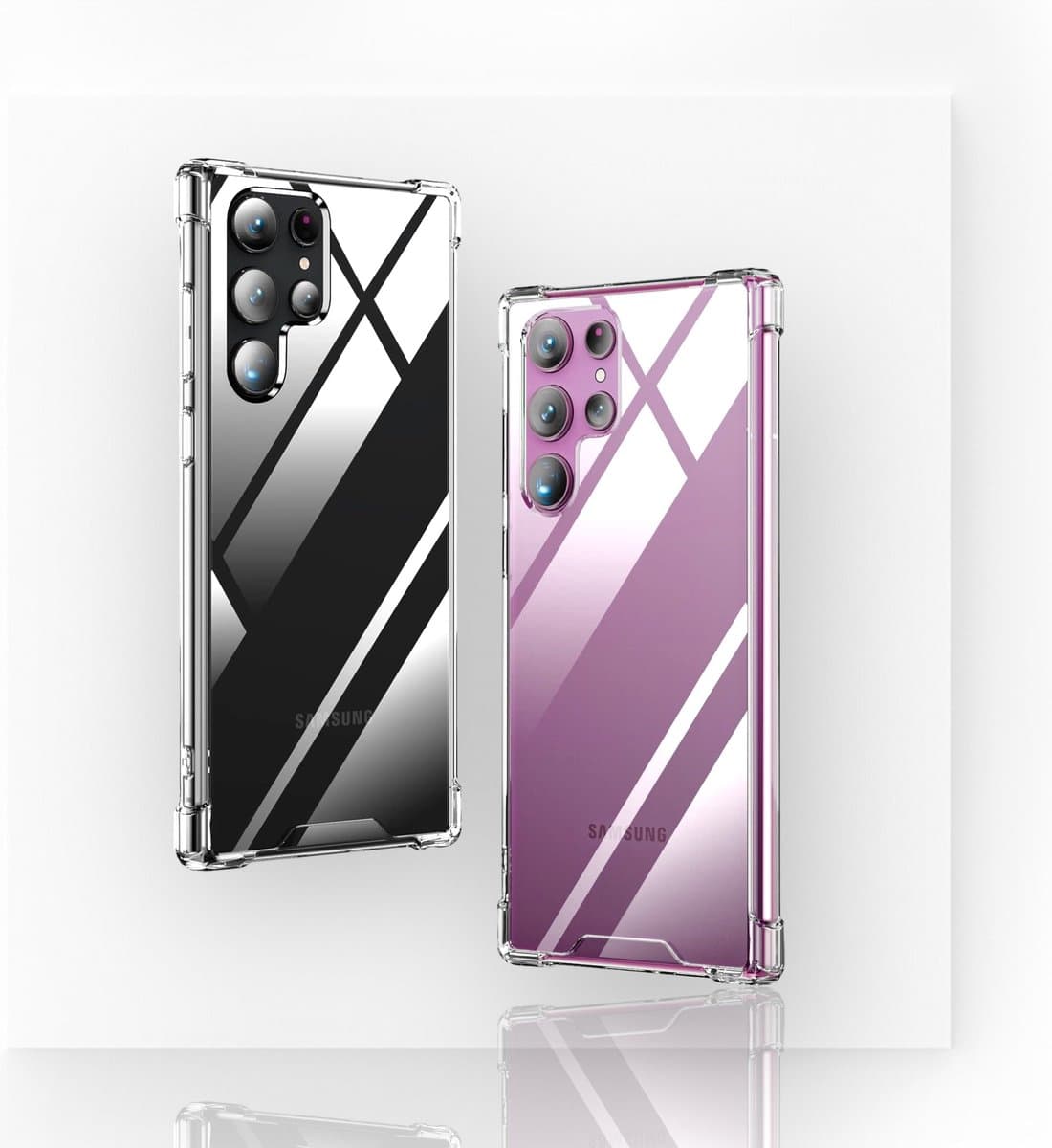 AziLine Shockproof Case Geschikt voor Samsung Galaxy S22 Ultra - Transparante Luxe S22 Ultra Bescherming Hoesje - Maximaal Stevig en Premium Kwaliteit geschikt voor Samsung Galaxy S22 Ultra