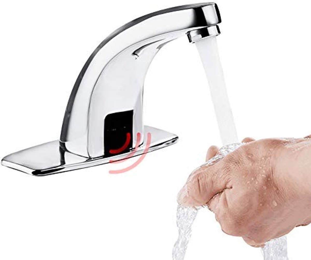 JHUBERS- Waterkraan Automatisch - Touchless Wastafelkraan - Mengregelaars voor Warm/Koud Water - Zinklegering - Duurzaam - Waterbesparend - Kraan