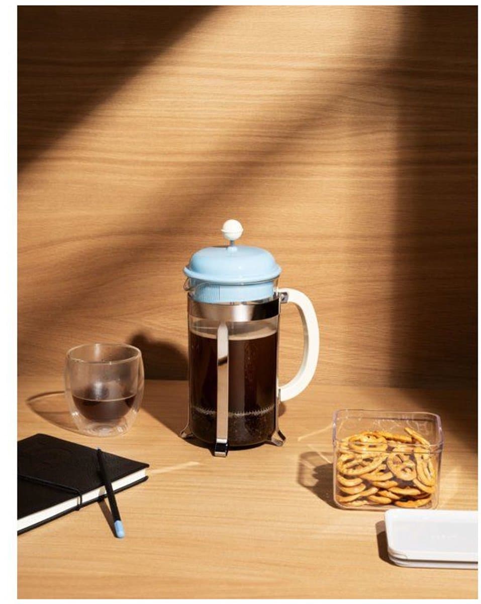 Bodum Caffettiera Franse pers koffiezetter - 1 L, ijsblauw