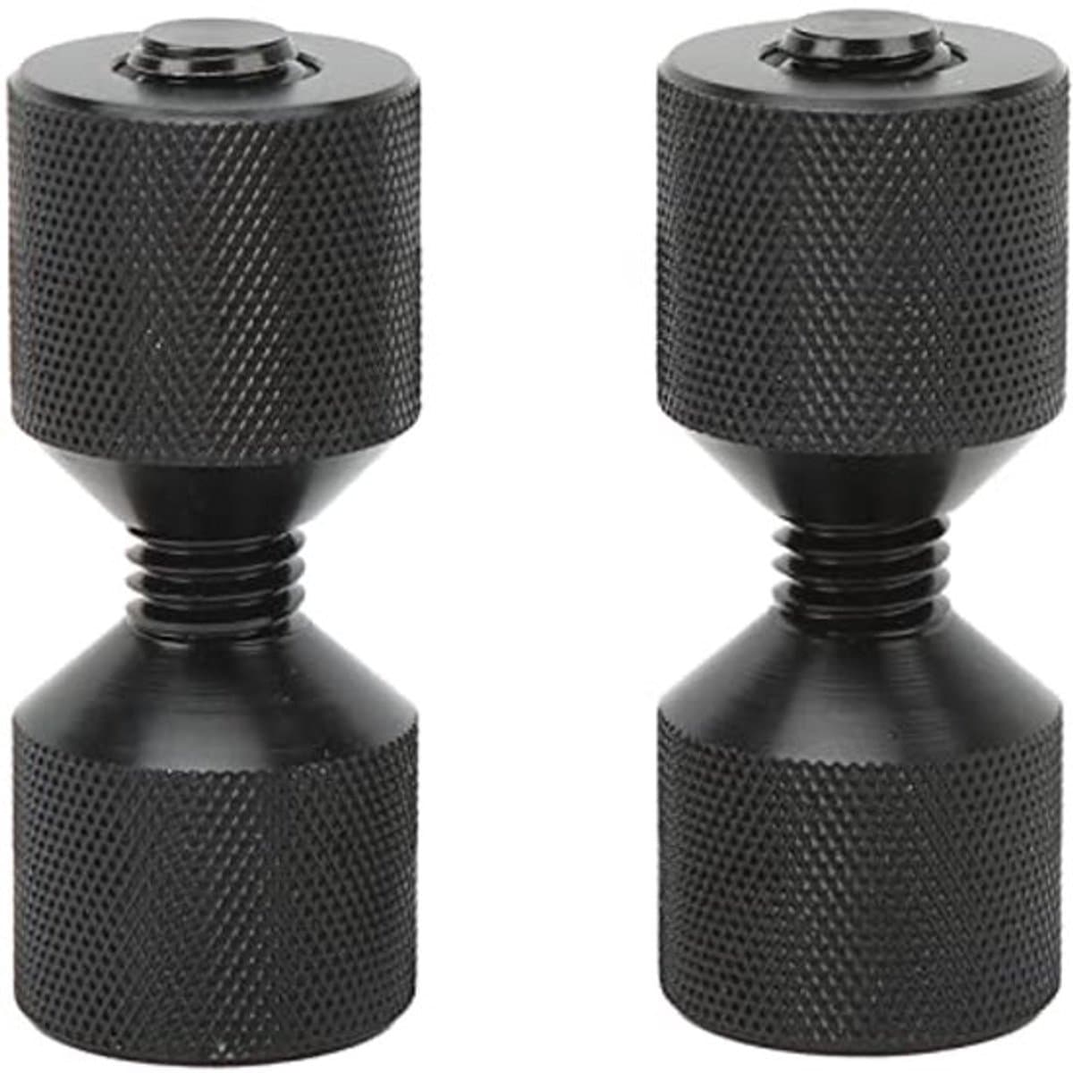 Twee Gatenpinnen Set, 2 Stuks Aluminium 2 Gats Flens Uitlijningsspeld handig te Gebruiken Duurzame Geschroefde Twee Gatenpinnen met Geanodiseerde Oxide Zwarte Eindig voor Schip