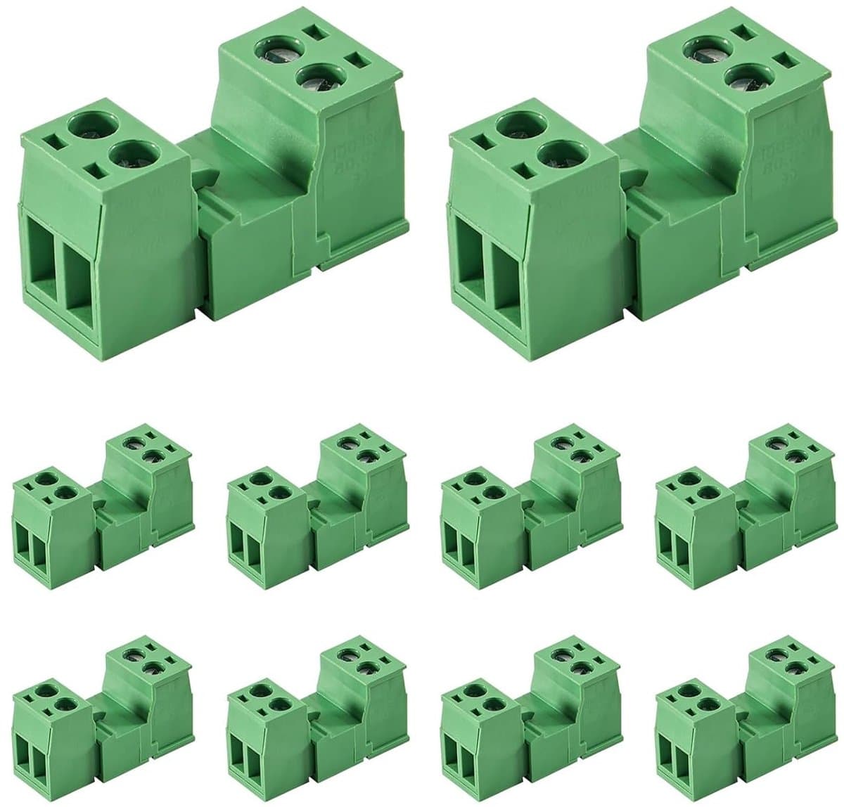 10 Paar 2 Polige Schroef Terminals 5.08mm, Male en Female Aansluitingen voor Elektronische Projecten