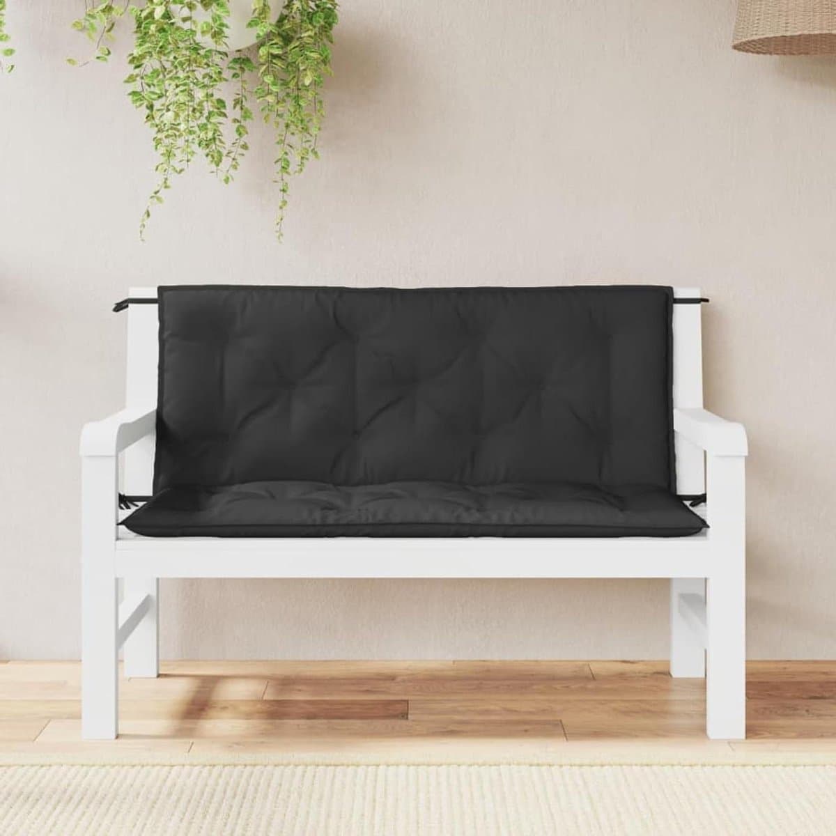 Tuinbankkussens - Zitkussens - Buiten Ontspannen - Waterdicht Oxfordstof - 120 x 50 cm - Zwart