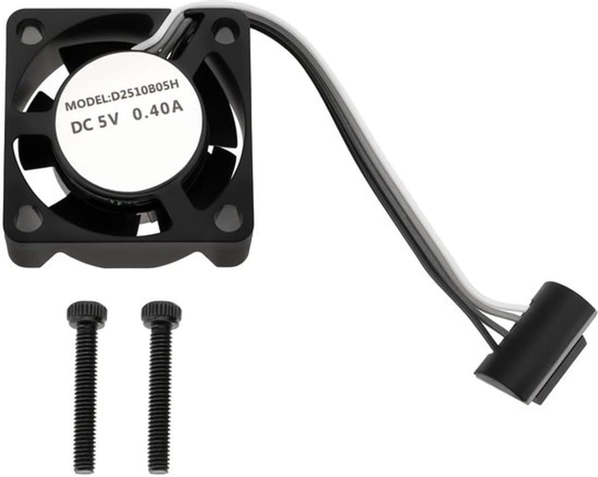 1pc 5V 0.4A 15500RPM Extruder Hot End Cooling Fan with Screws Bearing Fan Compatible with Bambu Lab P1P/P1S 3D Printer (25x25x10mm)