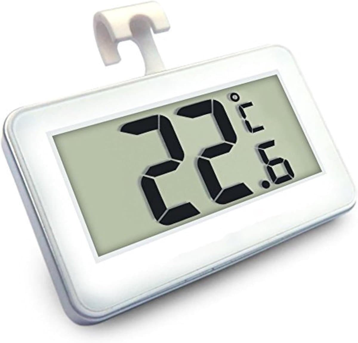 Digitale Vriezerthermometer - Koelkast Monitor - Temperatuur Bewaken - Groot LED Display - 78 x 68 cm - Wit