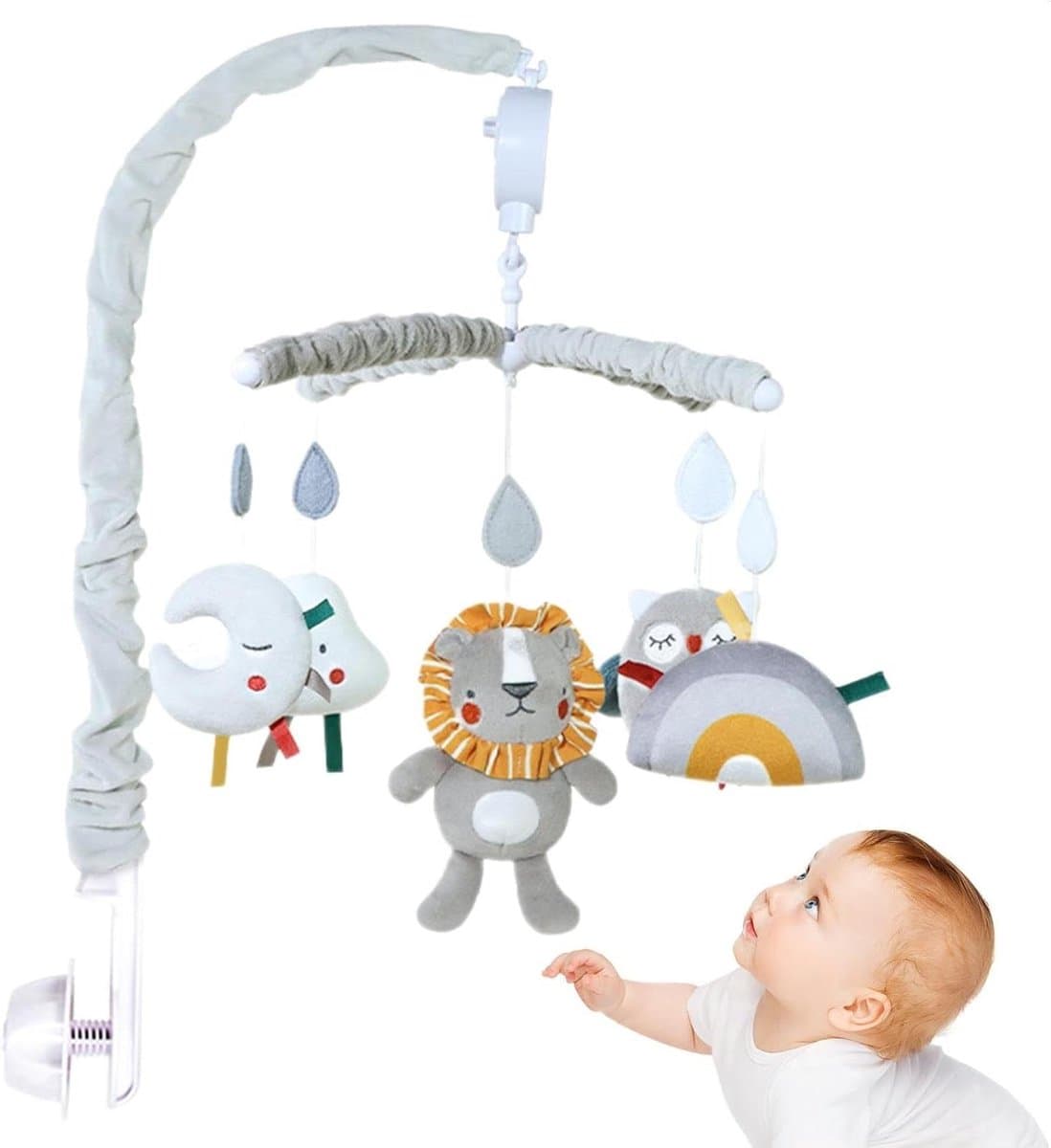Kinderbedmobiel - Wiegmobiel Kinderkamer - Baby Slaap Oefenen - Muzikaal Decoratief Ornament - 68x33cm - single attribute