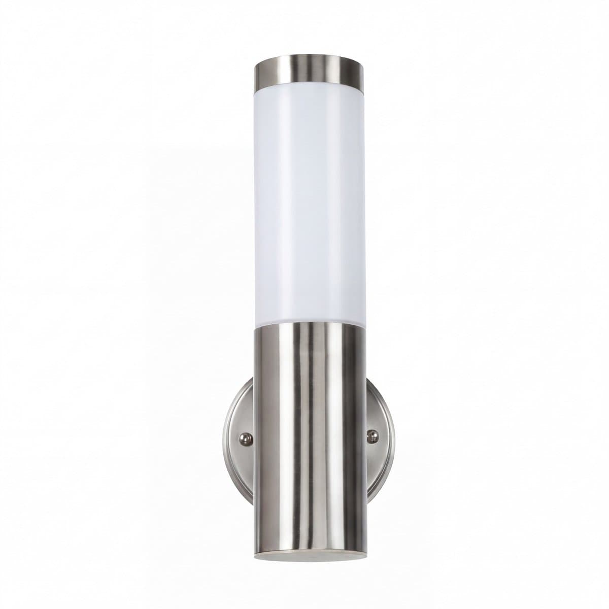 Licht-Erlebnisse - Brighton - Wandlamp - IP44 - E27 - van - Roestvrij staal kunststof - in - zilver wit