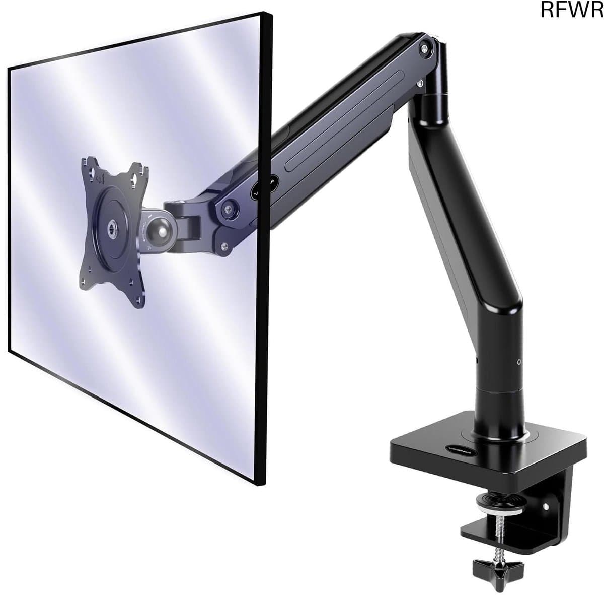 Monitor Arm - Bureau Armatuur - Ergonomisch Werken - Gasveer Verstelbaar - 24-40 inch - Zwart