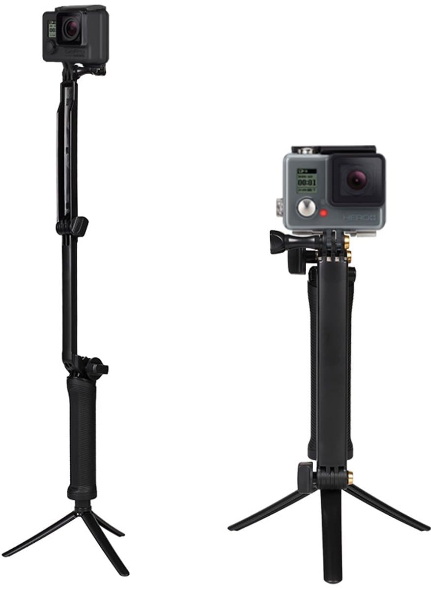 Hurtel - Statief Monopod 3-in-1 - Compatibel met GoPro - Lichtgewicht - Draagbaar