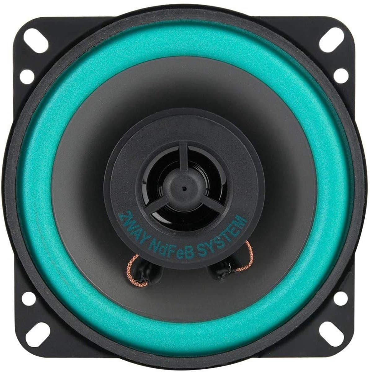 Dailygoody - Auto Hochtöner - Koaxiaal Luidspreker - 100W Vermogen - Zwart en Groen - Auto Audio Upgrade - Geschikt voor Elk Voertuig