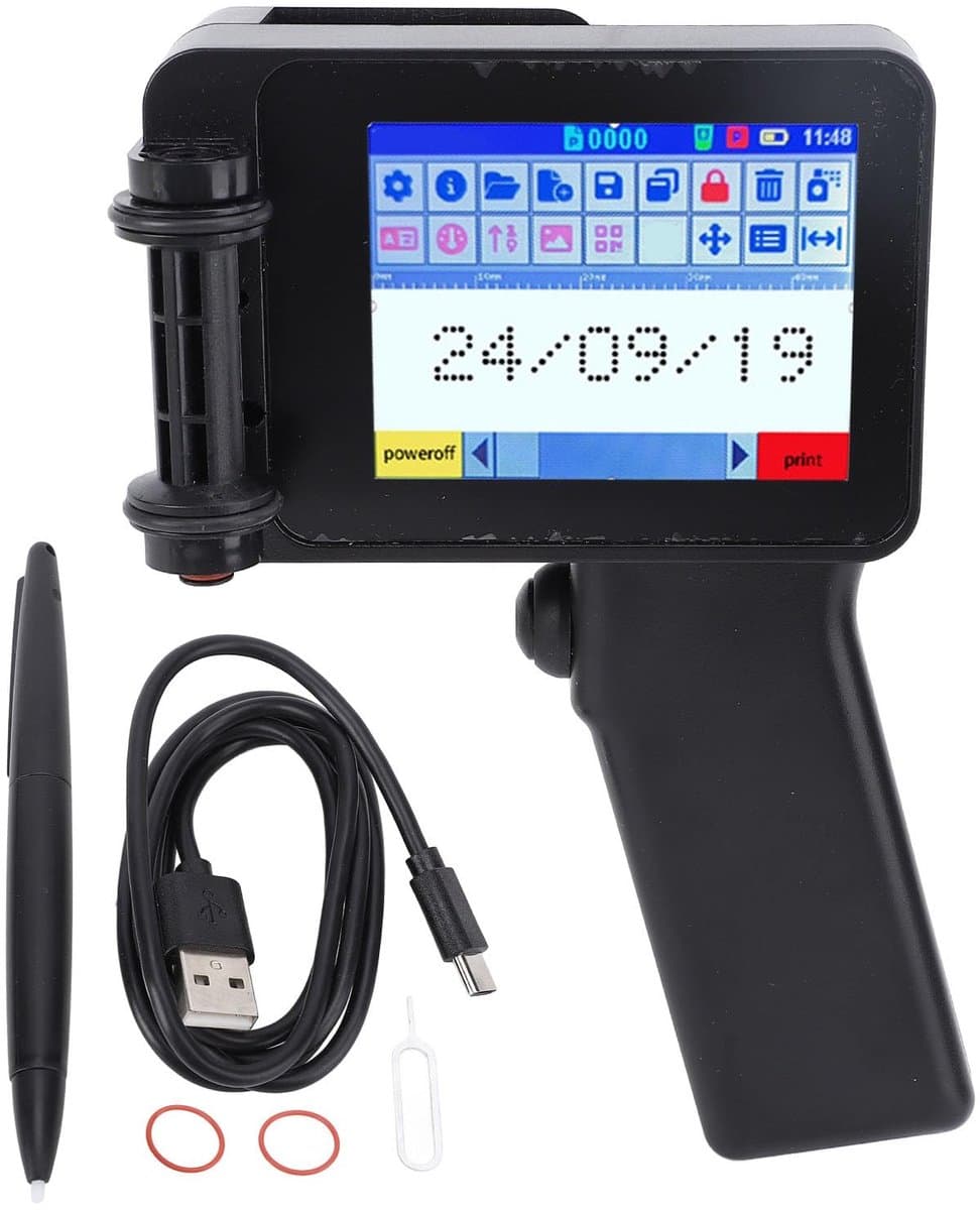 Dailygoods - Innovra - Dailygoods - Handheld Inkjetprinter met HD LED Touchscreen en Draagbaar Ontwerp
