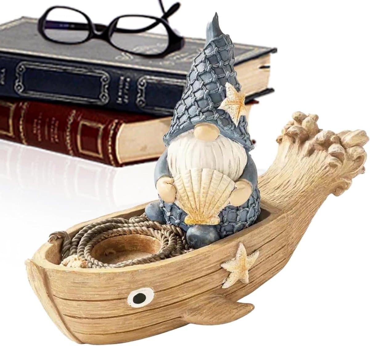 Tuinkabouter Beeldjes - Kleine Dwergen - Decoratie Buiten - Handgemaakt Hars Design - 18 cm Hoog - Uniek