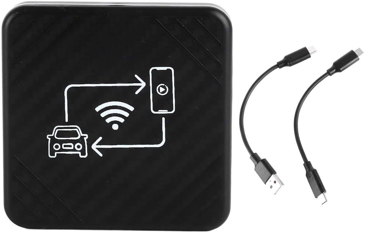 Jhubersproducts - Carplay Box 2 in 1 - Draadloze Dongle - Plug and Play - 5.0 Wifi - Compatibel met iOS 9 en hoger - Voor Auto - Compact formaat