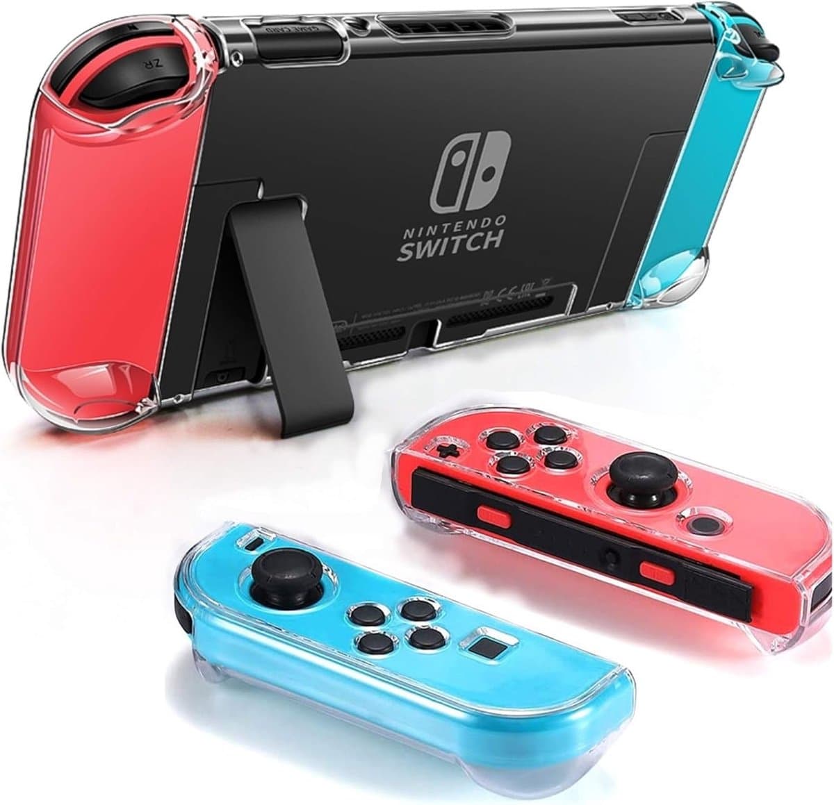 Sander Shop Dockable Clear Case voor Nintendo Switch, beschermhoes voor Nintendo Switch en Joy Con Controller- kristalhelder