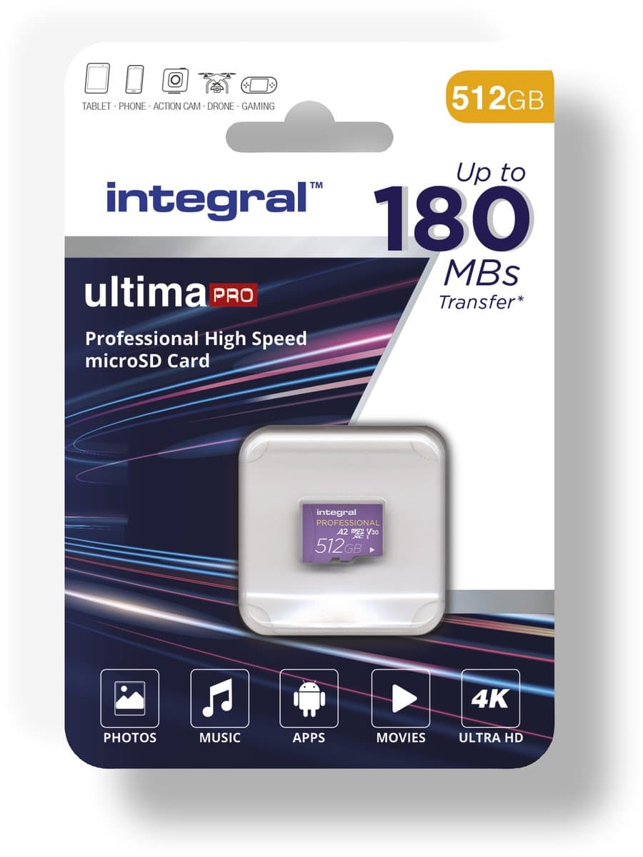 Integral INMSDX512G-180/150V30 flashgeheugen 512 GB MicroSD UHS-I