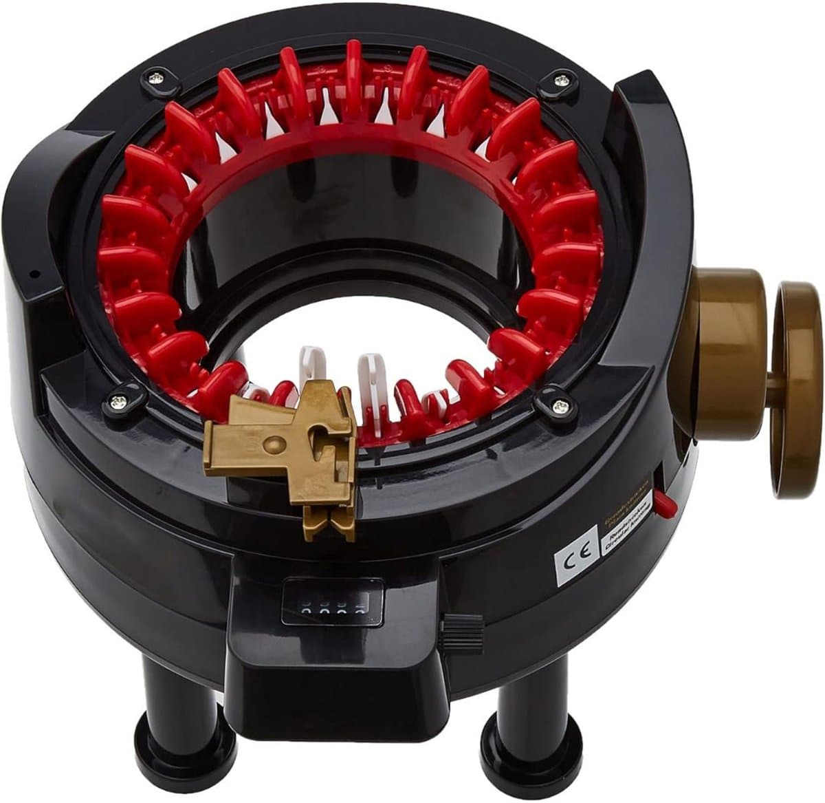 CRLYN® Punnikmolen Volwassenen - Breimolen - Punniken voor Kinderen - Zwart en Rood