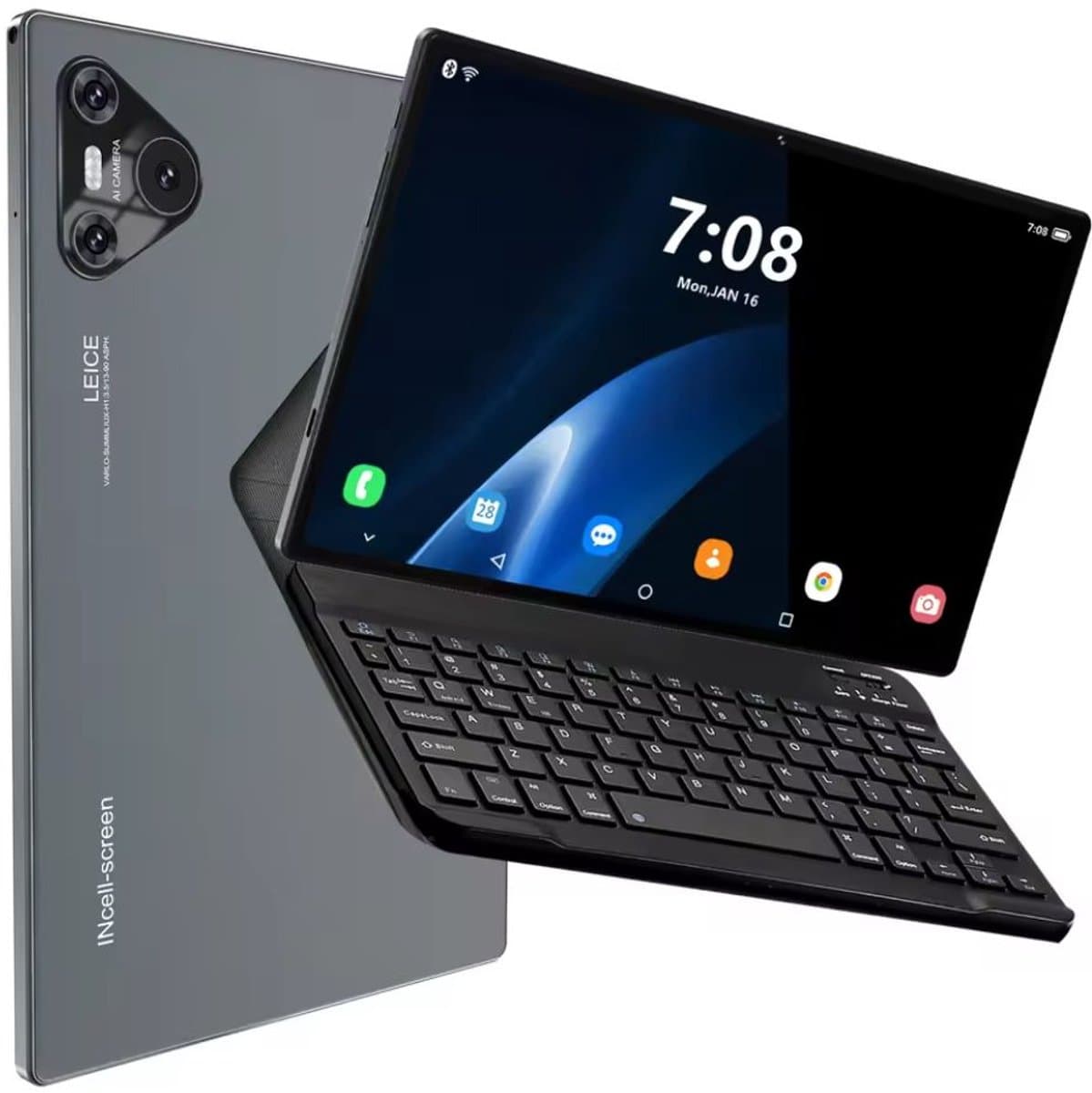 Mookes Pad 9 Pro Tablet 10.1 inch Android Snapdragon 8gen2 Global 16GB 1024GB 10000 mah 5G Dual SIM WIFI HD Scherm - Black and Keyboard