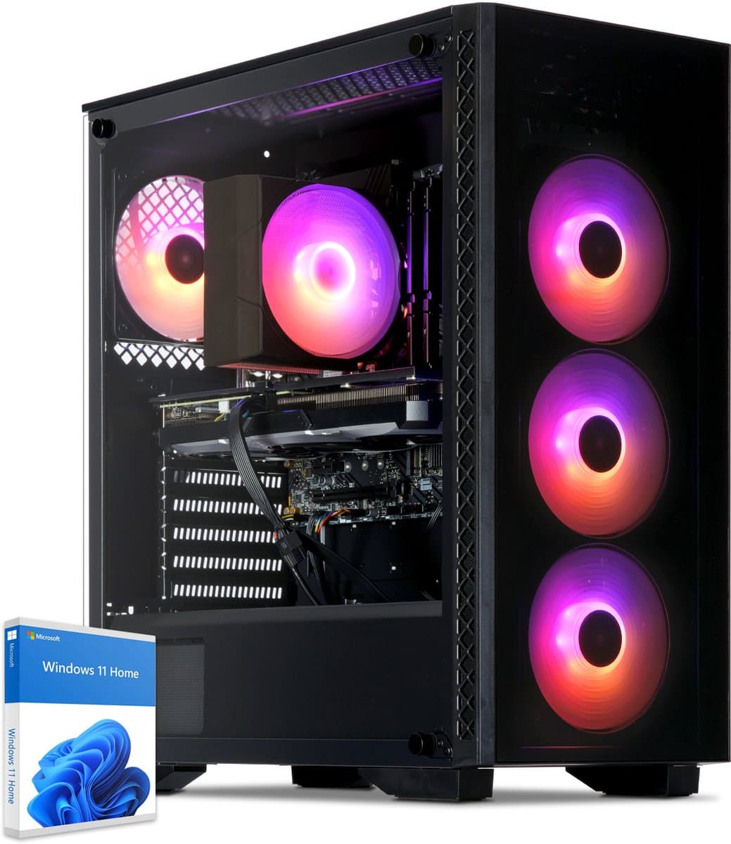 Sedatech Advanced Gaming PC ATX • Intel i5-14400F 10x 2.5GHz • Geforce RTX5060 • 32Gb RAM • 1Tb SSD M.2 • WiFi • Bluetooth, USB C • Windows 11 • Desktop computer