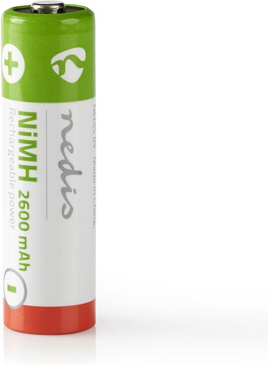Nedis Oplaadbare NiMH-Batterij AA - 1.2 V DC - 2600 mAh - 4-Pak
