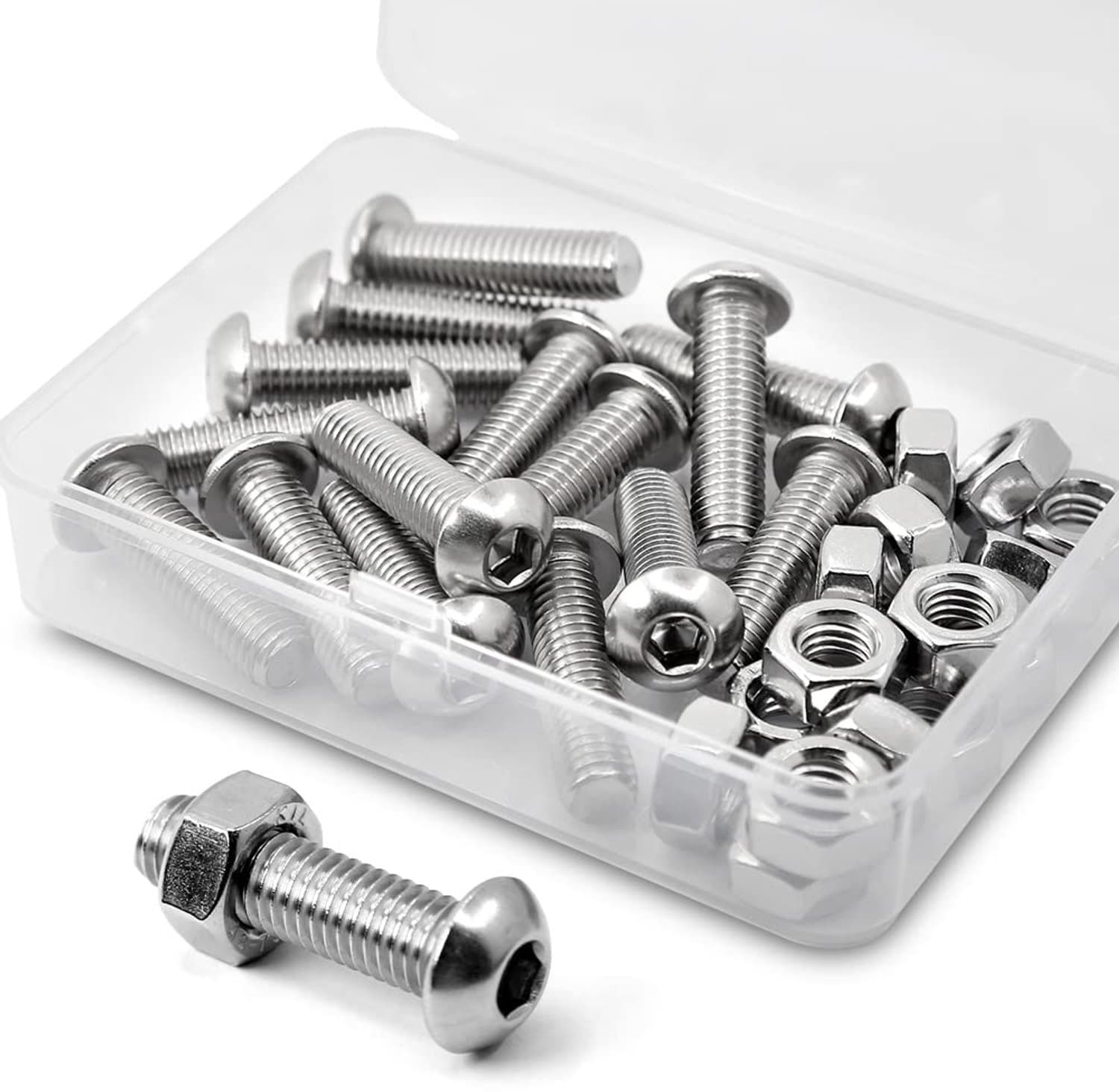 M8x30mm Bouten en Moeren Set, 304 RVS, 15 Stuks