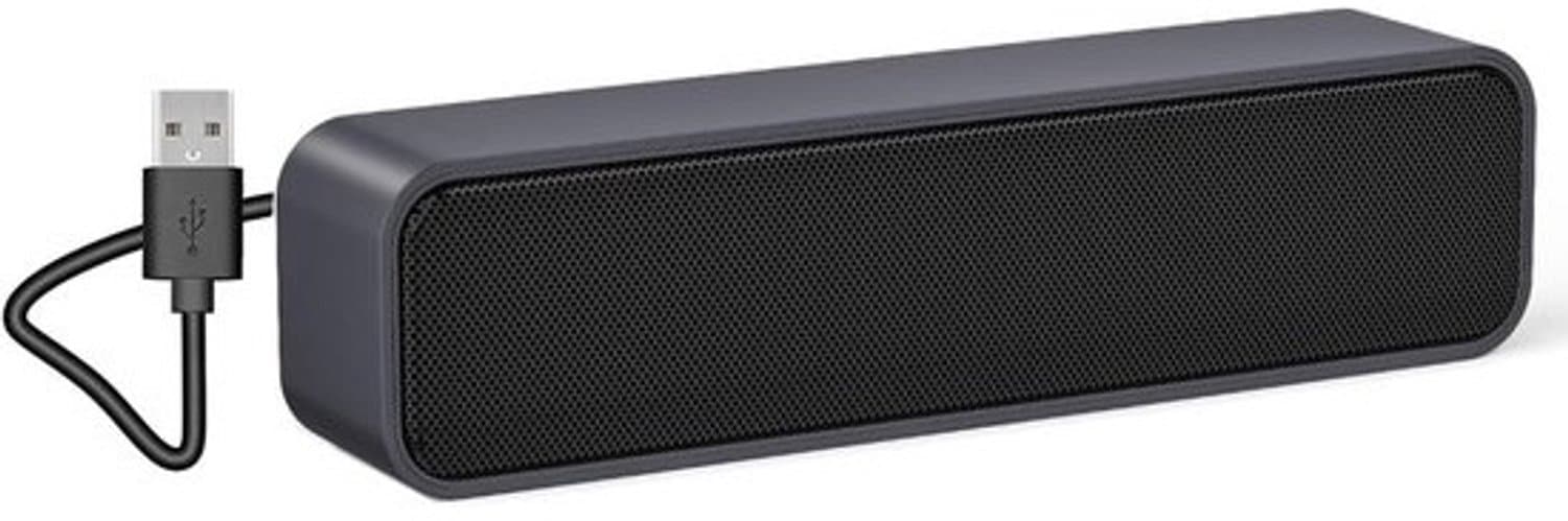 USB-luidspreker - Computerbox voor laptop - Muziek afspelen - Plug and Play - Compact ontwerp - Blauwgrijs