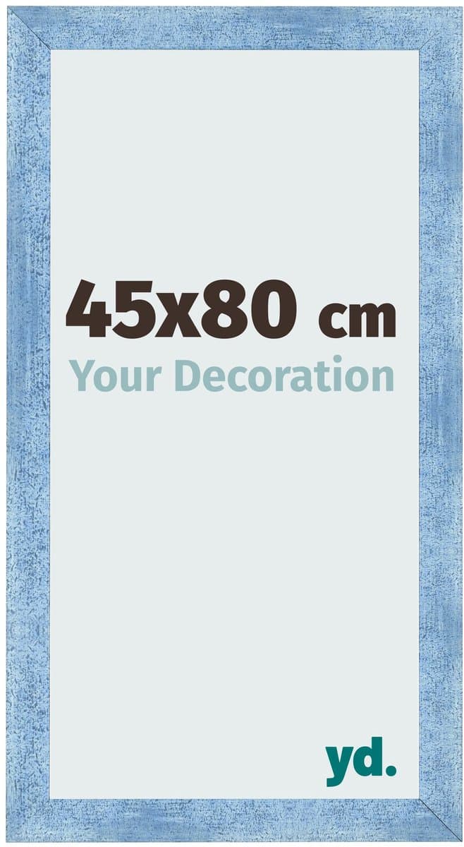Your Decoration - Fotolijst 45x80 cm - MDF - Helder Blauw Geveegd - Pisa