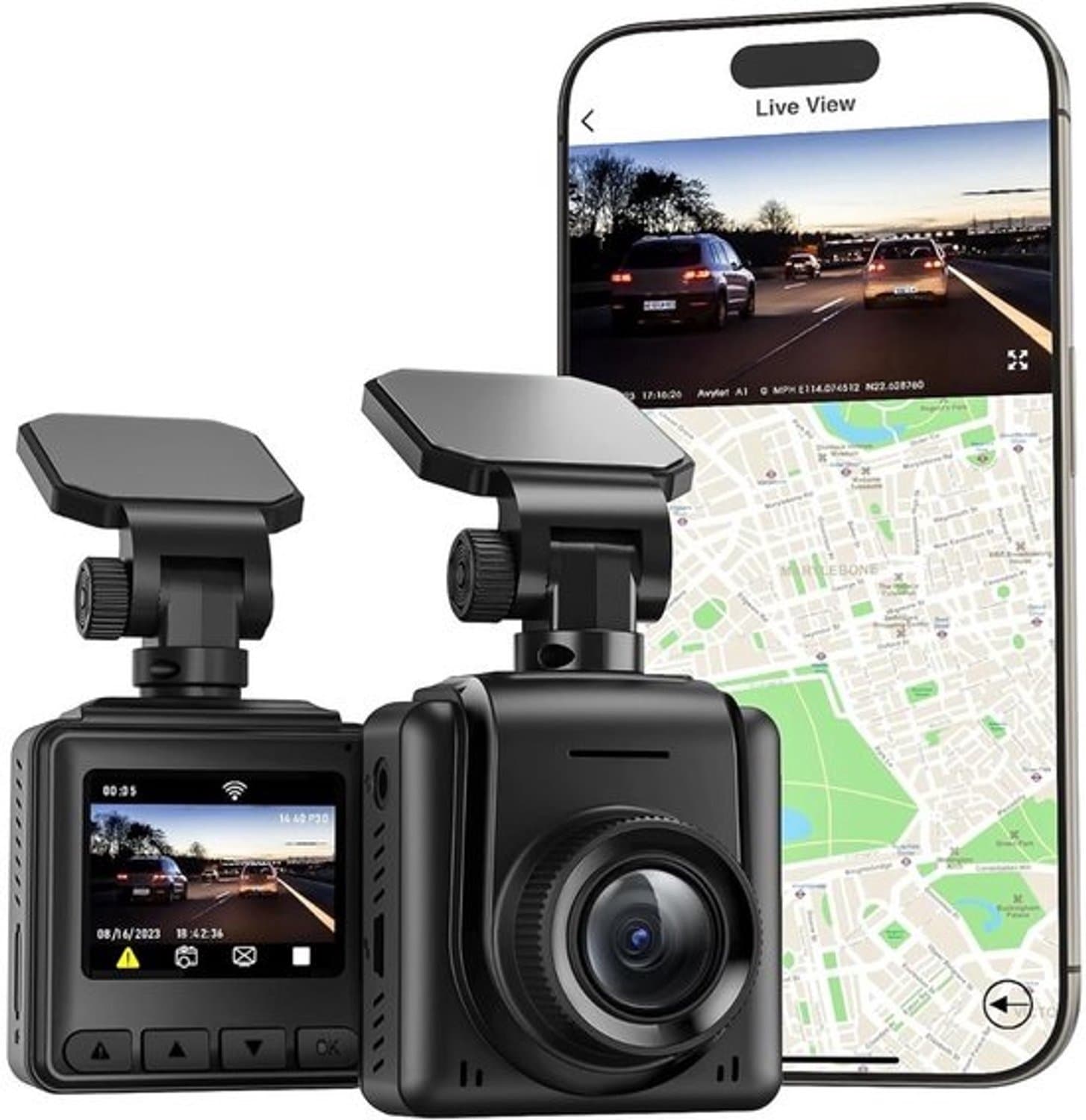 CRLYN® Dashcam voor Auto - Dual camera - Camerabewaking - Full HD