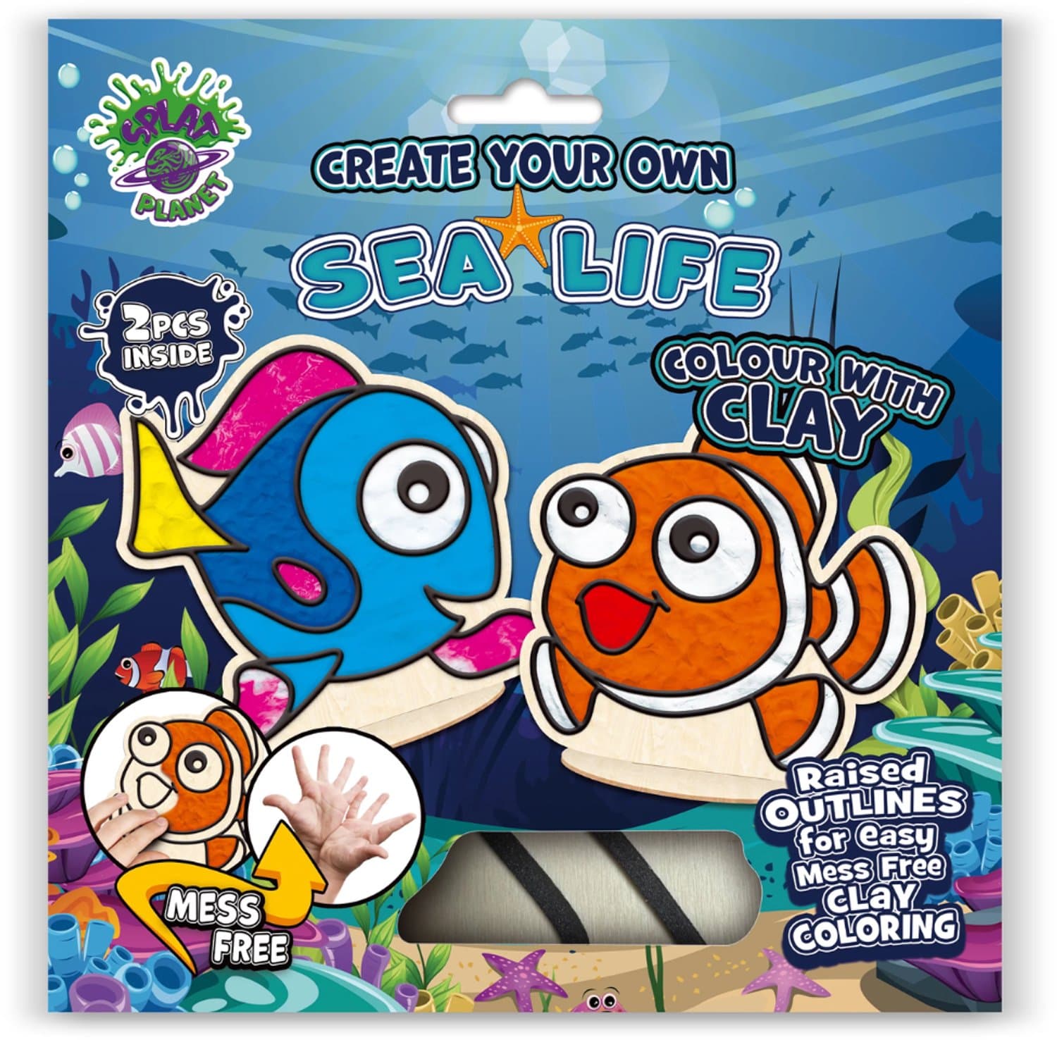 Splat Planet Clay Colouring Set Zeeleven 24 x 23,7 x 2,7 cm