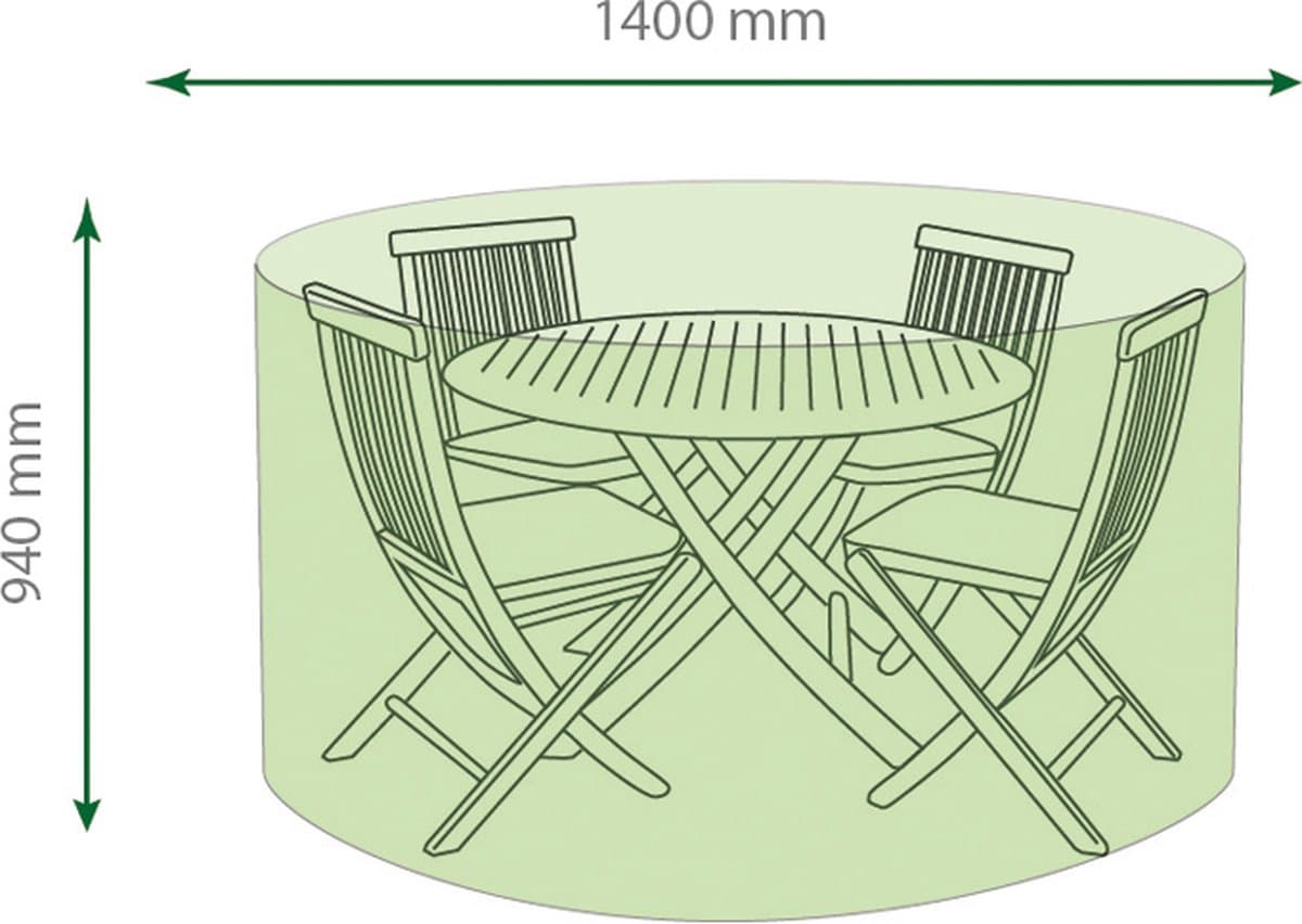 St. Helens Home & Garden - Beschermhoes kleine terrasset - Waterdicht - Groen