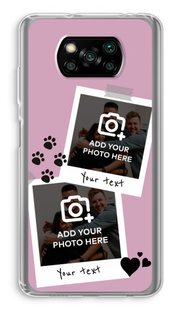 Gepersonaliseerd - Case Company® - Hoesje geschikt voor Poco X3 Pro hoesje - Polaroid N°4 - Soft Cover Telefoonhoesje - Bescherming aan alle Kanten en Schermrand