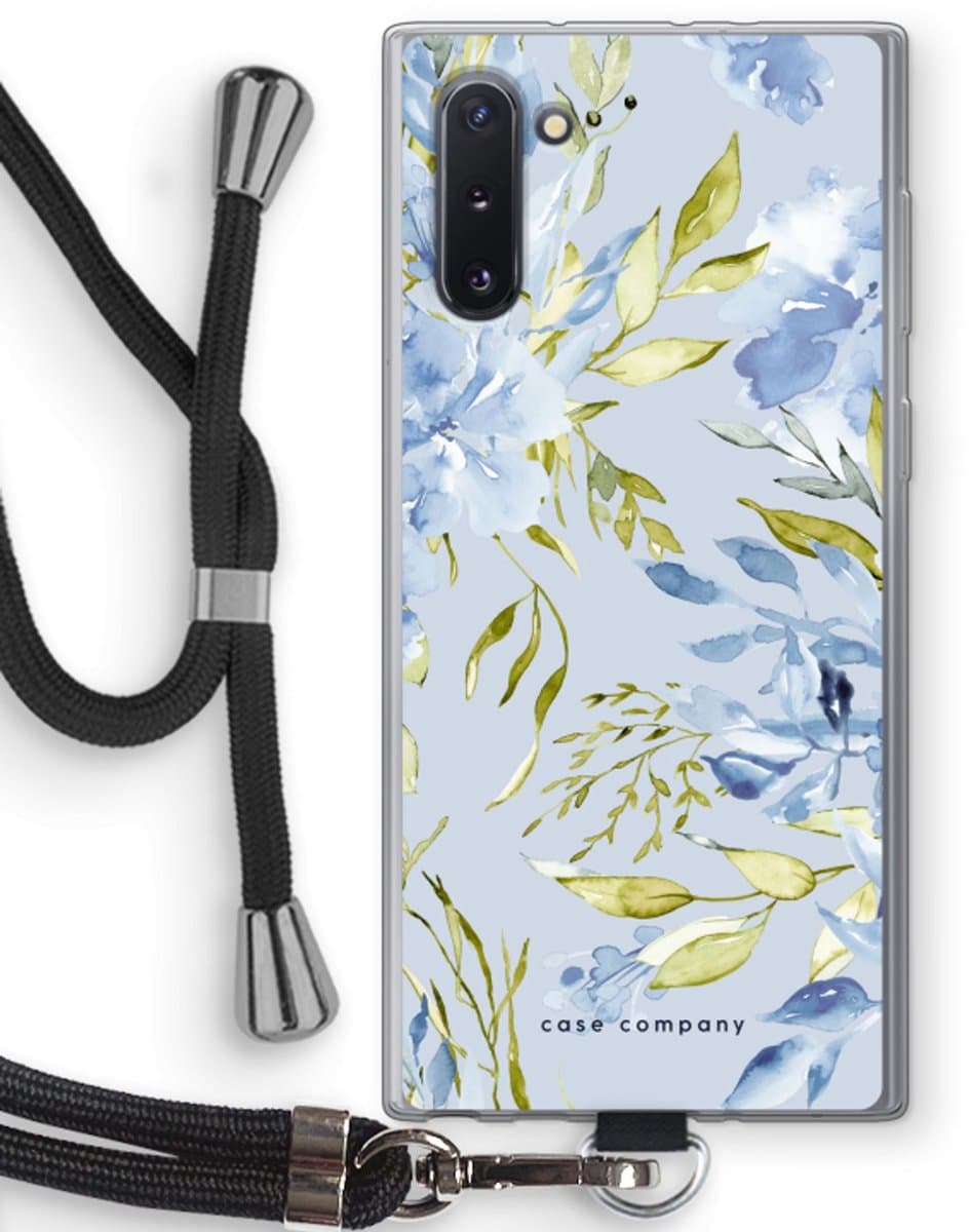 Case Company® - Hoesje met koord geschikt voor Samsung Galaxy Note 10 hoesje met Koord - Gaia - Telefoonhoesje met Zwart Koord - Bescherming aan alle Kanten en Over de Schermrand