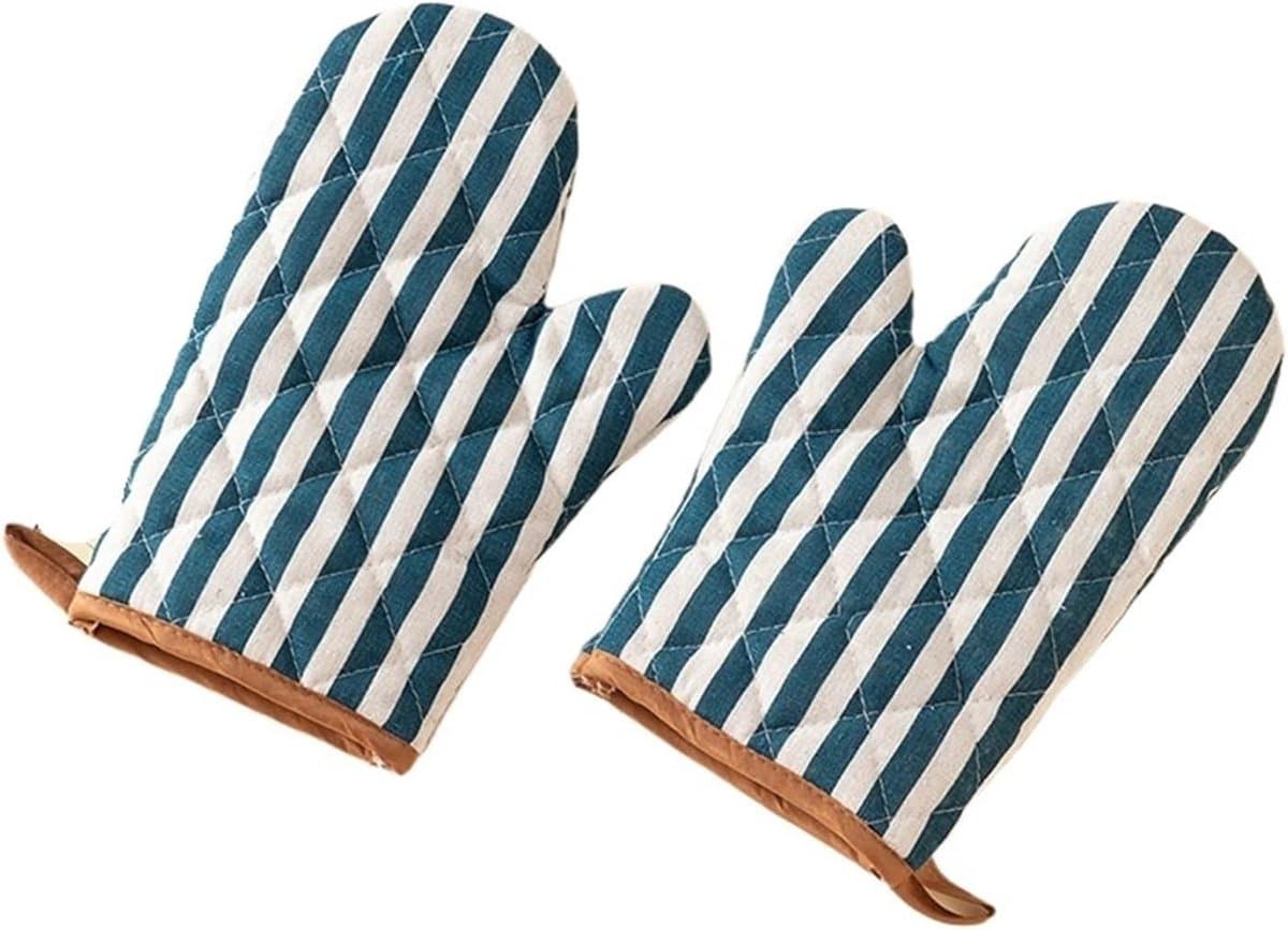 Daity 1 paar - Ovenwanten, verbrandingsbestendige katoenen magnetronhandschoenen, set bakkeukenhandschoenen