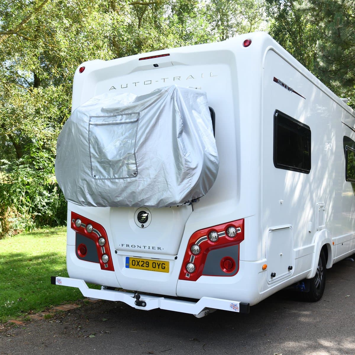 Oxford Fietshoes voor de Camper - NL101 - Fietshoes 1 tot 2 fietsen Caravan - Fietshoes Fietsendrager 1 tot 2 fietsen - Outdoor fietshoes 1 tot 2 fietsen - L 207cm x B 50 cm x H 123 cm