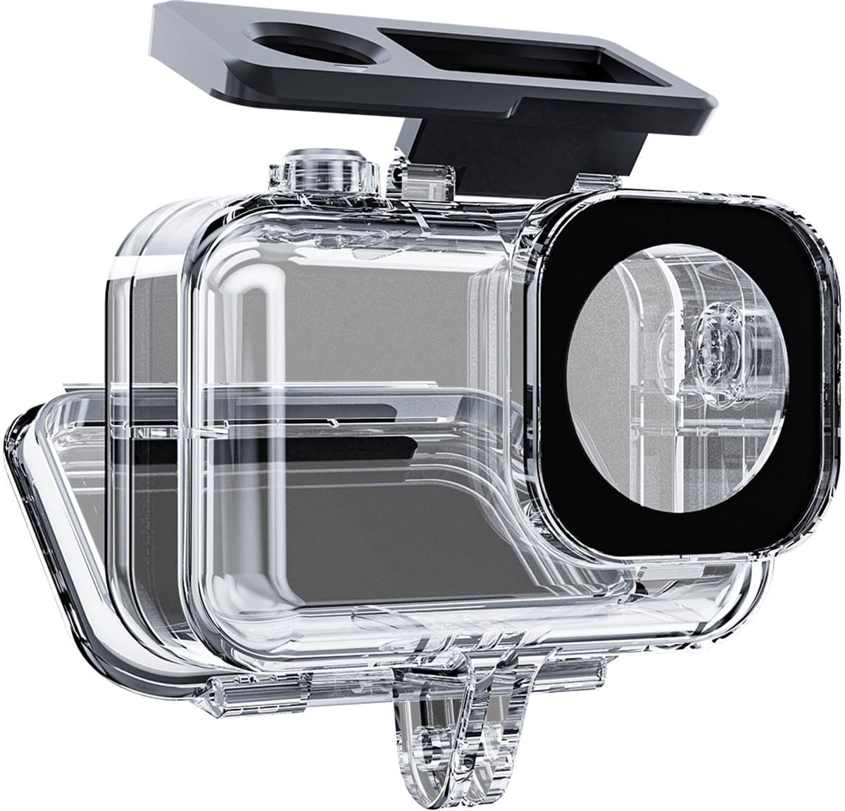 Telesin waterdichte behuizing voor DJI Osmo Action 3/4/5 - Waterproof tot 45 meter - Onder water filmen Osmo Action - Beschermende case Transparant