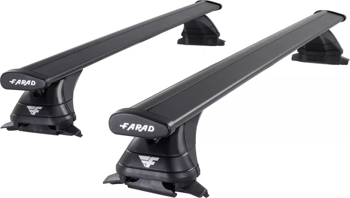 Dakdragers geschikt voor Mazda MPV vanaf 2002 open dakrailing - Aluminium - Hoog laadvermogen 100kg - Wingbar Zwart - Merk Farad