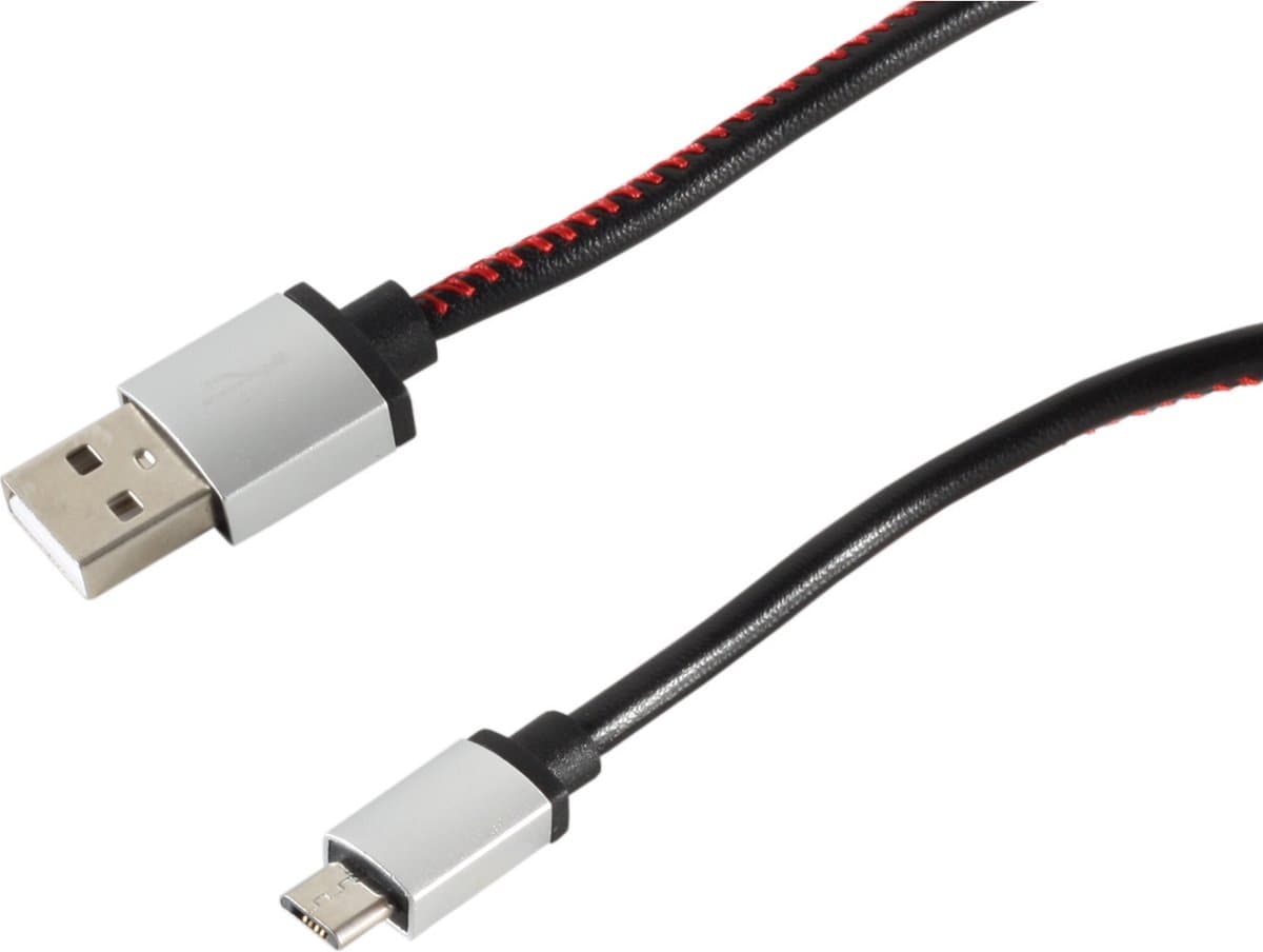 USB-Ladekabel A Stecker auf USB Micro B schwarz 2m