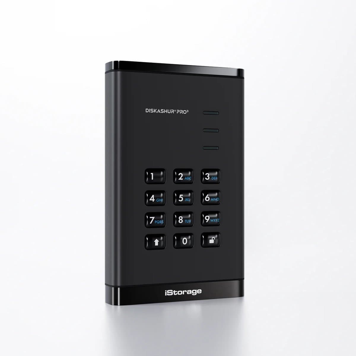 iStorage diskAshur PRO3 SSD – externe Solid State Drive – 16TB – USB – 256-bit – Zwart