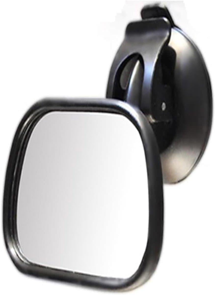 Achteruitkijkspiegel Baby - Interieurspiegel Monitor - Veilig Rijden - Grotere Bolle Spiegel - 85mm x 50mm - Zwart