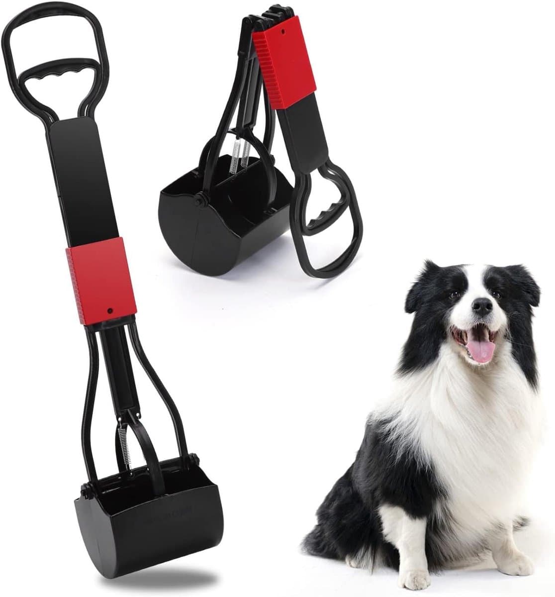 Poepschep Honden - Afvalverwijderaar - Hondenuitlaat Routine - Inklapbaar Lichtgewicht - 66 cm - Zwart
