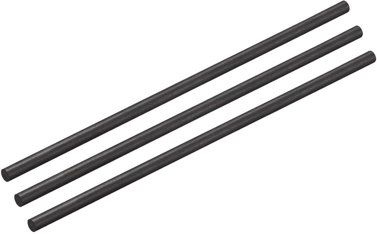 Sourcing map Verpakking van 3 koolstofvezelstangen 6 mm x 150 mm voor Quadcopter arm DIY gereedschap vleugelbuis RC vliegtuig vaste stang