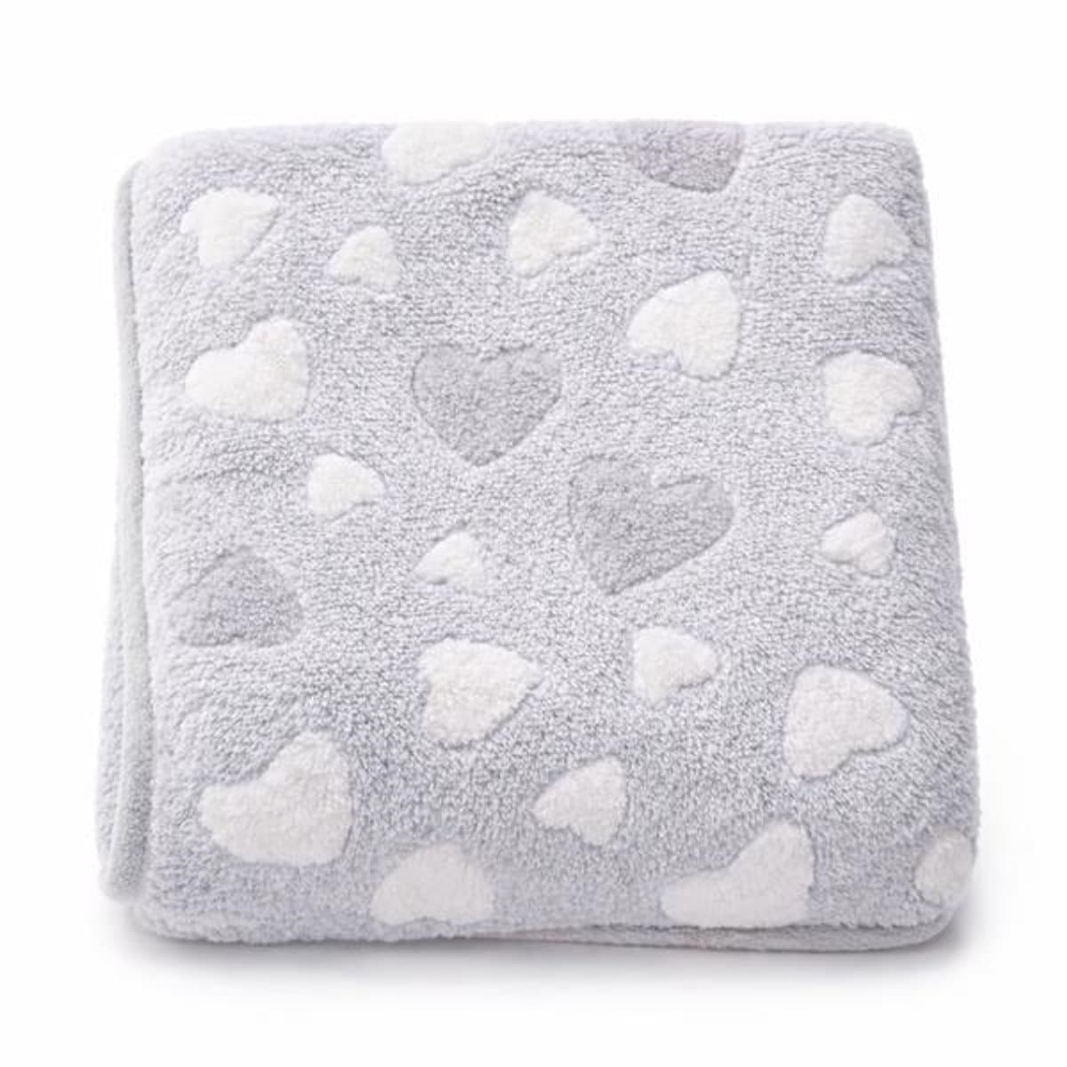 New Baby babydeken 80x90 cm grijs polyester - Kinderdeken