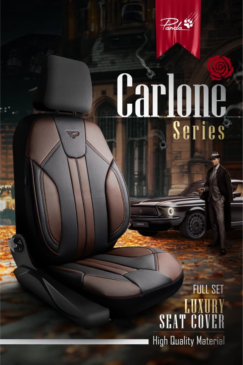 Stoelhoezen Volkswagen Passat 2010-2015 – Carlone Bruin – premium skai leer – complete set voor 2 voorstoelen – slijtvast en eenvoudig te reinigen