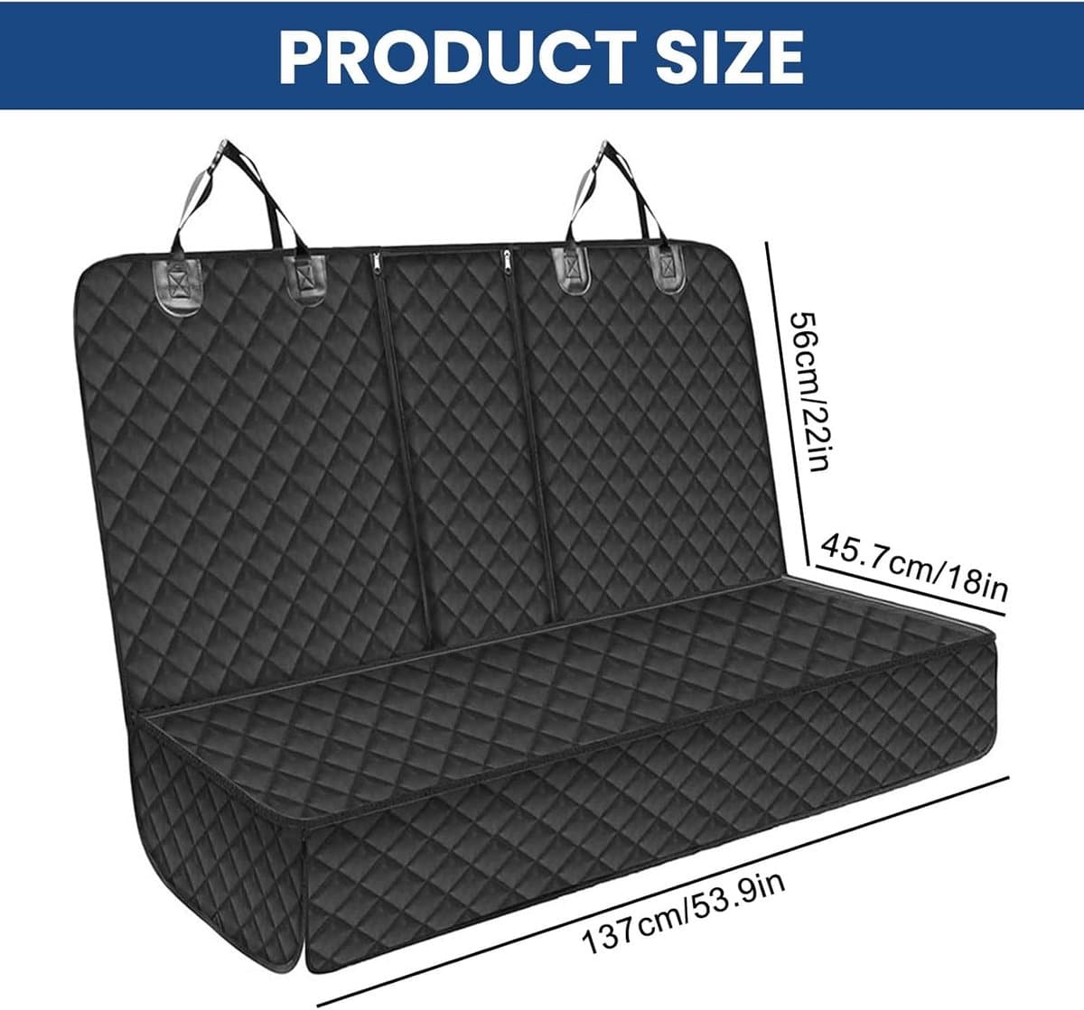 Hondenkleed Auto - Bankbeschermer Huisdier - Reizen met Hond - Waterdicht Oxford Materiaal - 135 X 120 Cm - Zwart